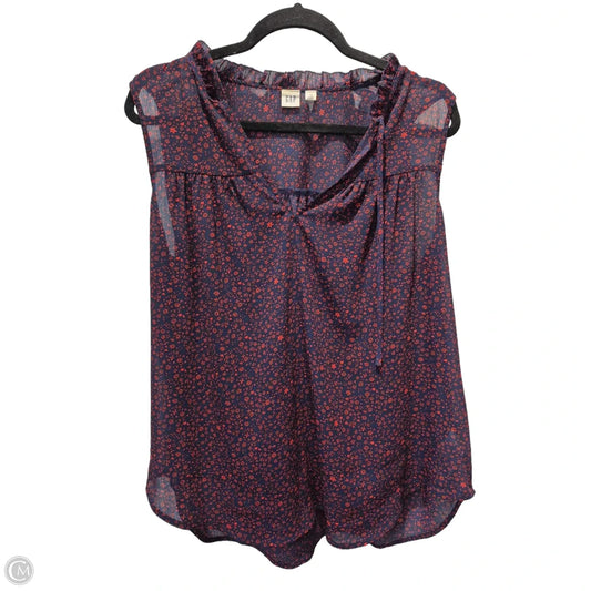 Blouse Sleeveless By Gap In Floral Print, Size: L