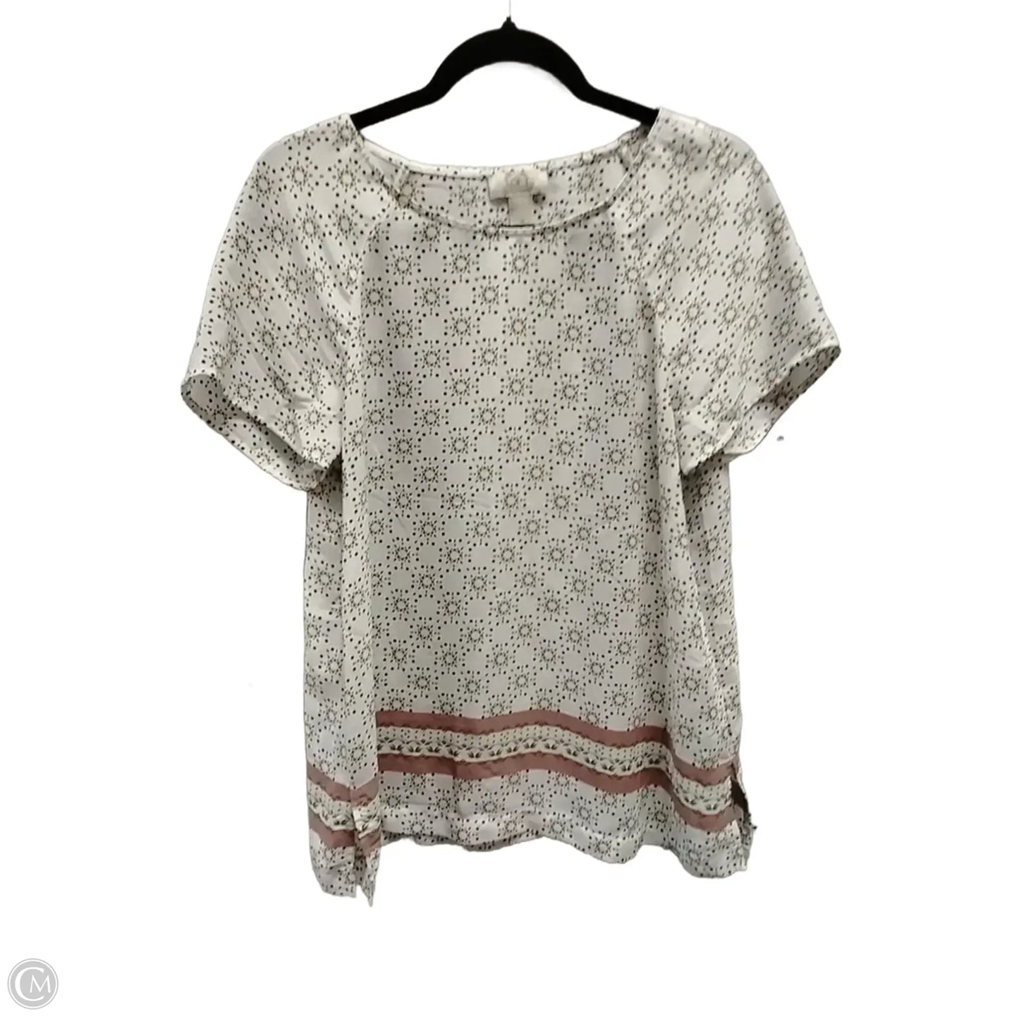 Blouse 3/4 Sleeve By Loft In White, Size: M