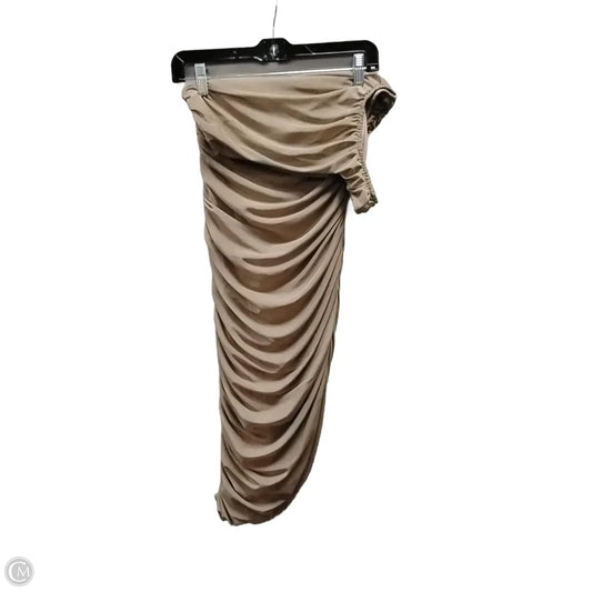 Dress Casual Midi By Clothes Mentor In Tan, Size: 6