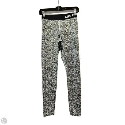 Athletic Leggings By Nike In Black & White, Size: M