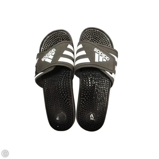 Sandals Flats By Adidas In Black, Size: 9