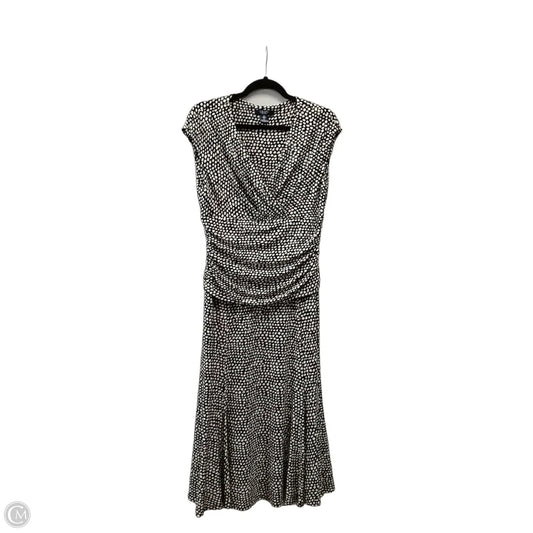 Dress Casual Maxi By Chaps In Black & Brown, Size: 8