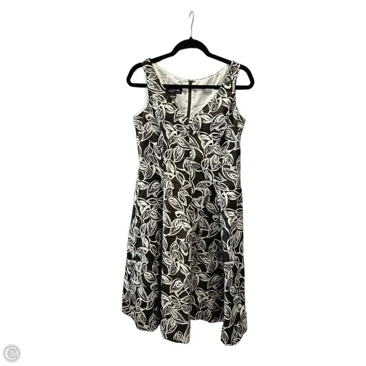 Dress Casual Midi By Jones New York In Brown & White, Size: 6