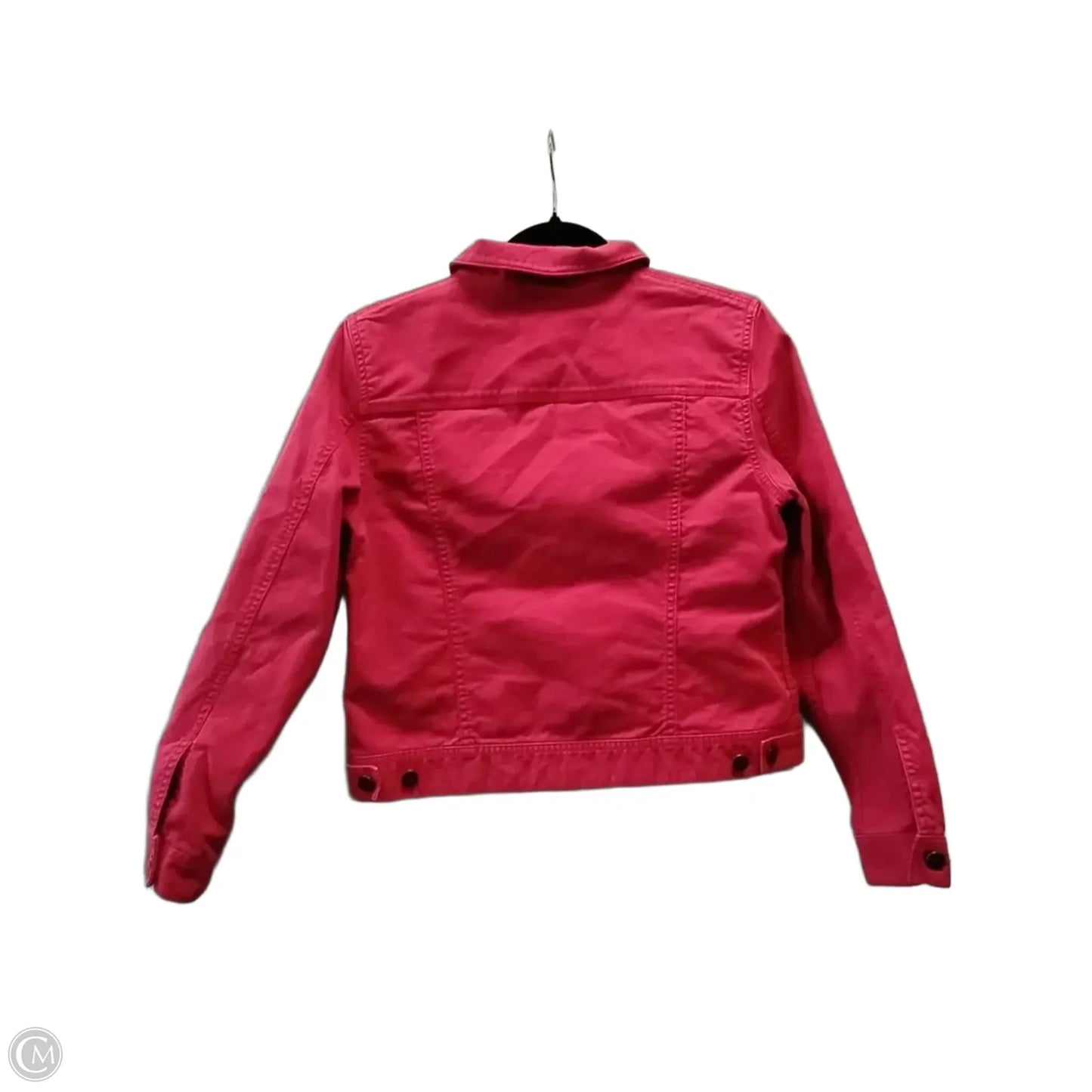 Jacket Denim By Talbots In Red Denim, Size: Mp