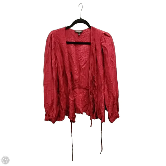 Blouse Long Sleeve By Banana Republic In Red, Size: S