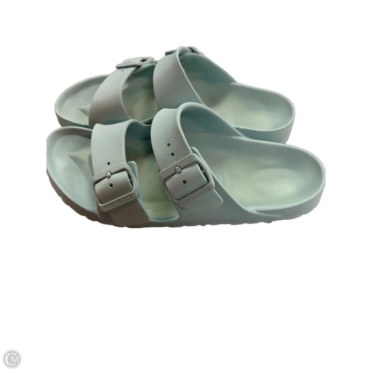 Sandals Flats By Birkenstock In Teal, Size: 8