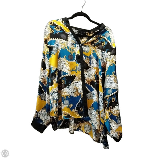 Blouse Long Sleeve By Investments In Multi-colored, Size: 3x