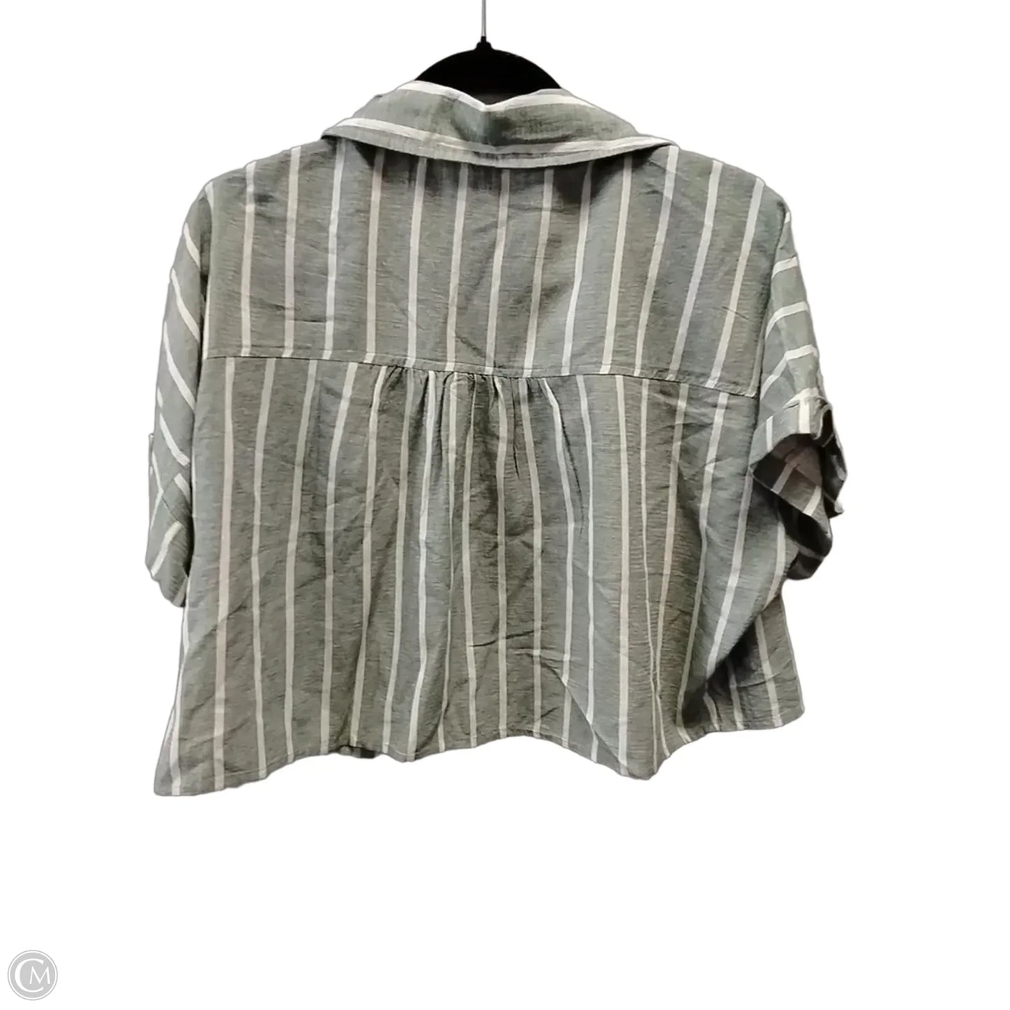 Top Short Sleeve By Sim & Sam In Striped Pattern, Size: Xl