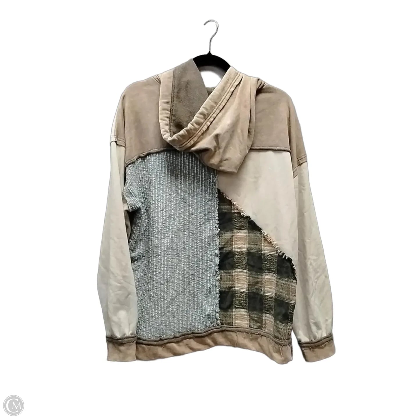 Sweatshirt Hoodie By Bke In Plaid Pattern, Size: L