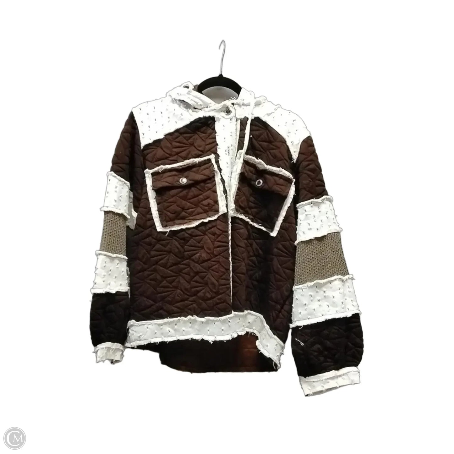 Jacket Other By Pol In Brown & White, Size: M