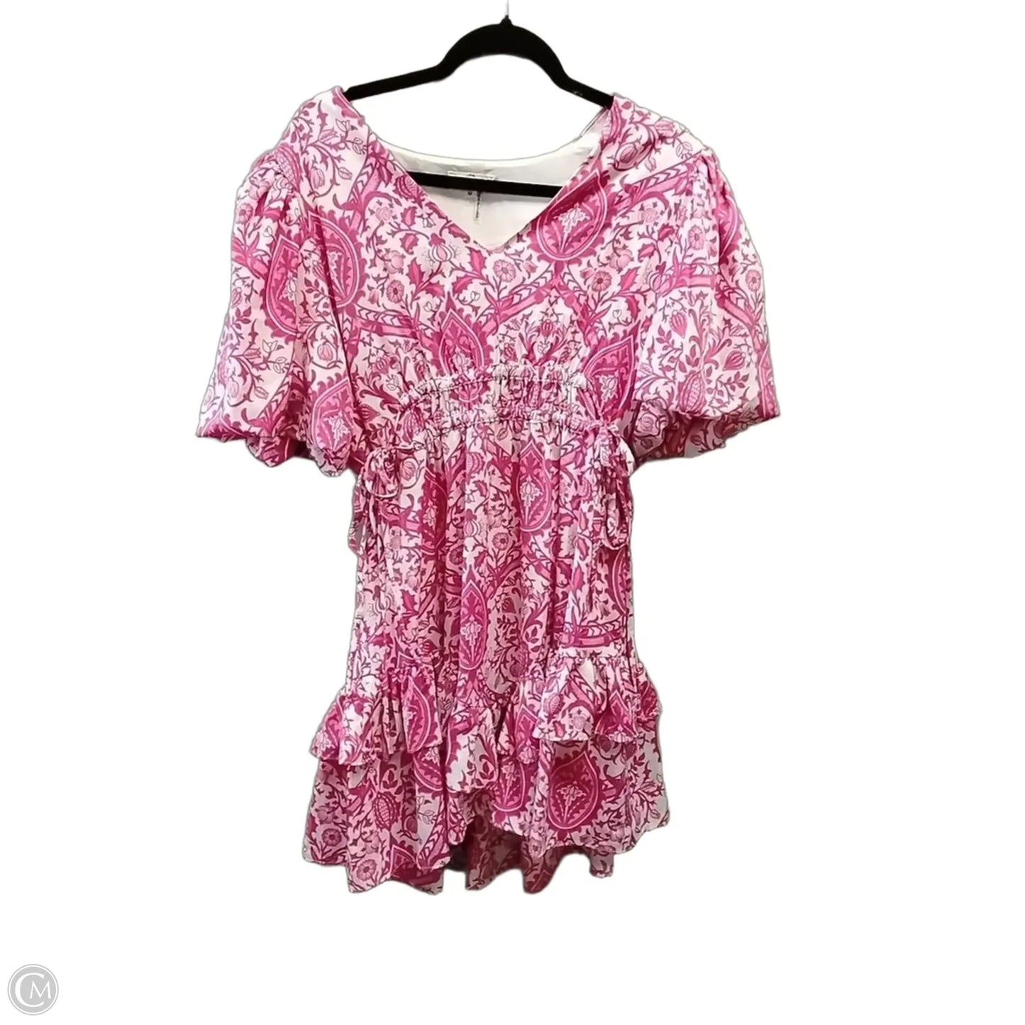 Dress Casual Midi By Entro In Pink & White, Size: M