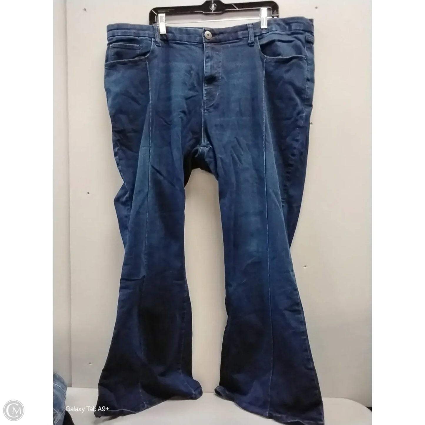 Jeans Flared By Ryegrass In Blue Denim, Size: 22w
