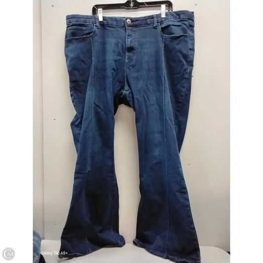 Jeans Flared By Ryegrass In Blue Denim, Size: 22w