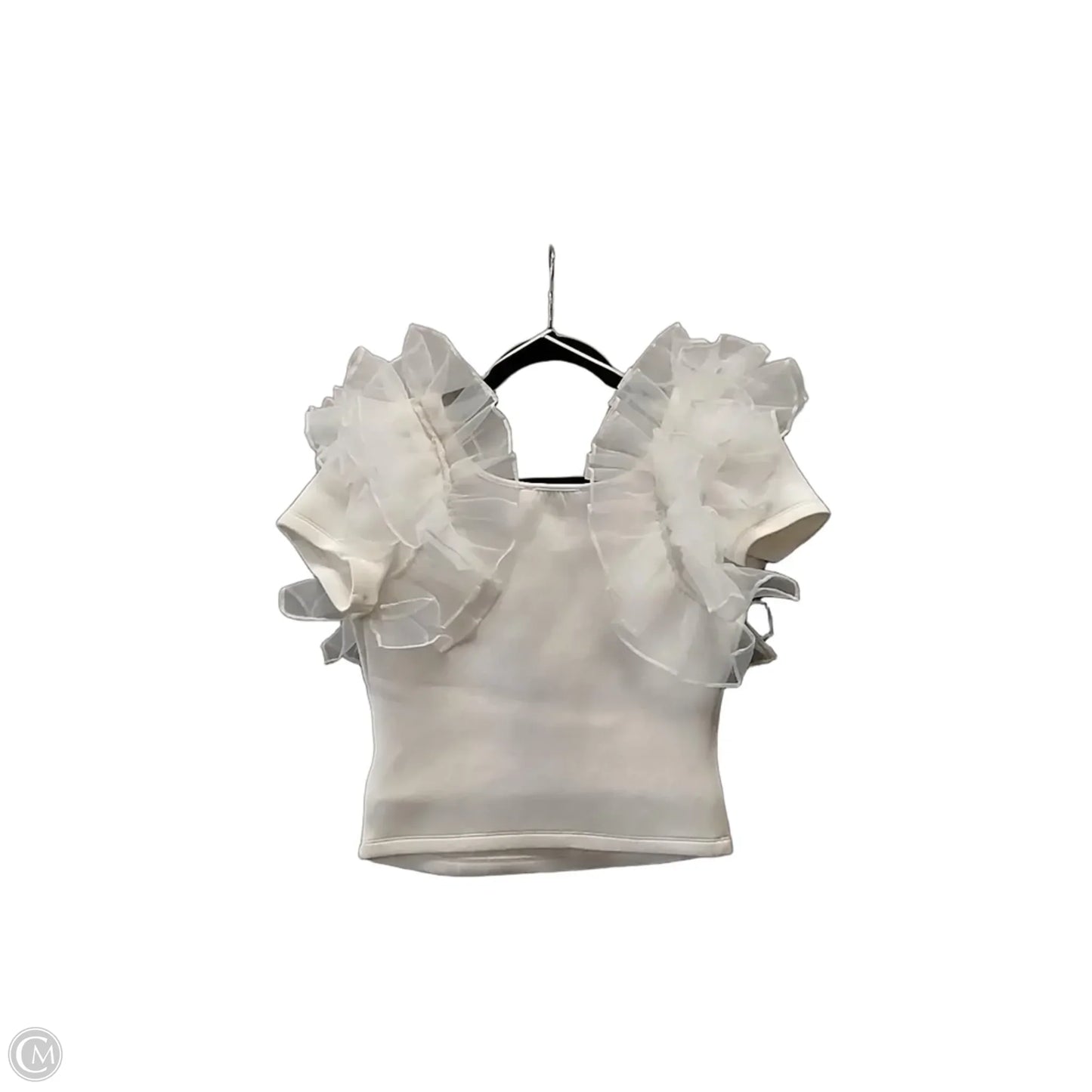 Top Short Sleeve By English Factory In White, Size: S