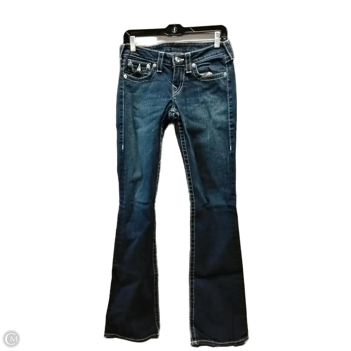Jeans Boot Cut By True Religion In Blue Denim, Size: 4