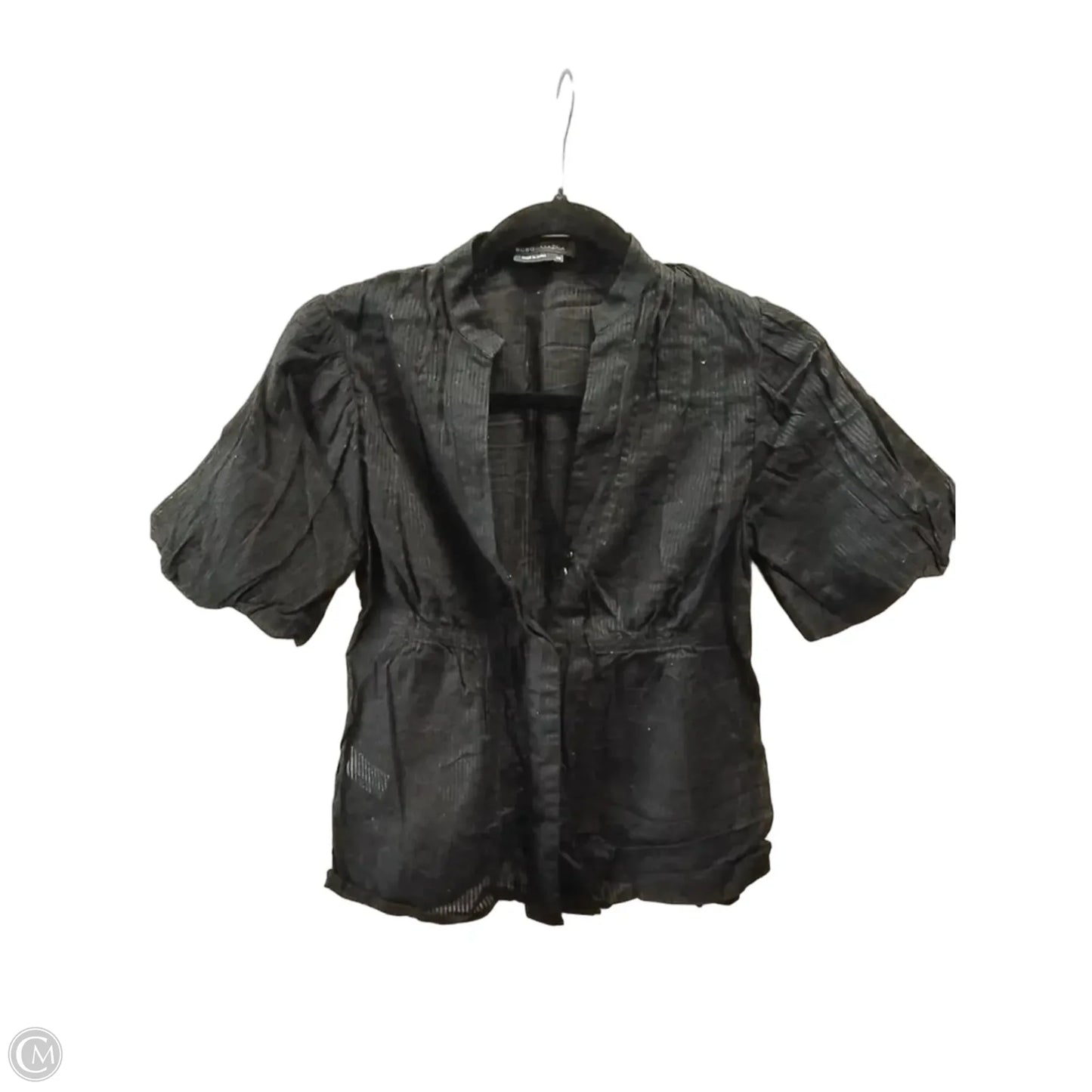 Blouse Short Sleeve By Bcbg In Black, Size: Xs