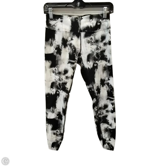Athletic Leggings By Calvin Klein In Black & White, Size: S
