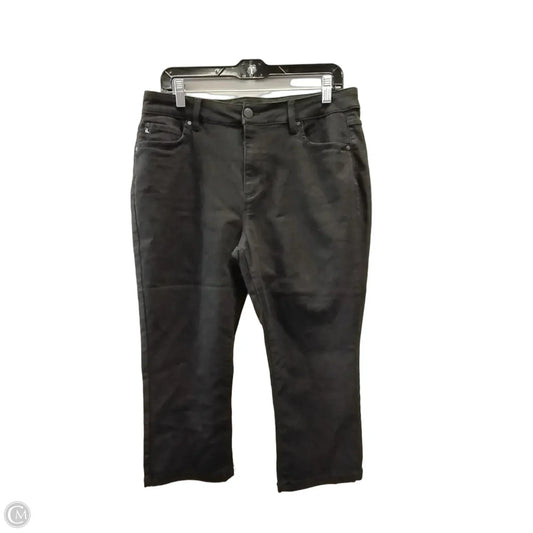 Jeans Cropped By D Jeans In Black Denim, Size: 12
