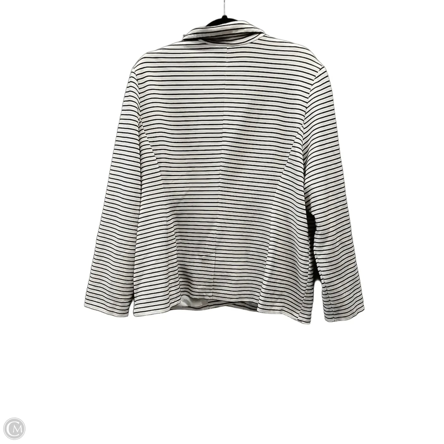 Blazer By Chicos In Striped Pattern, Size: Xl