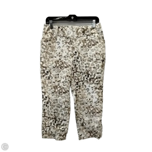 Pants Dress By Chicos In Brown & Cream, Size: 4