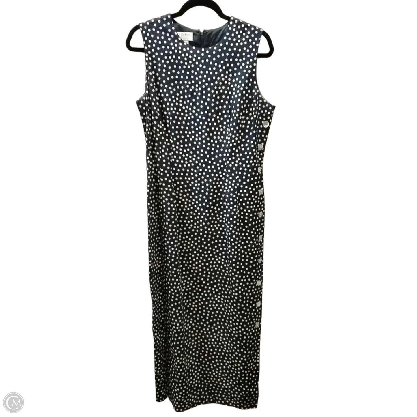 Dress Casual Maxi By Maggy London In Polkadot Pattern, Size: 12