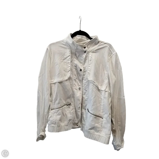 Jacket Denim By Maurices In White, Size: L