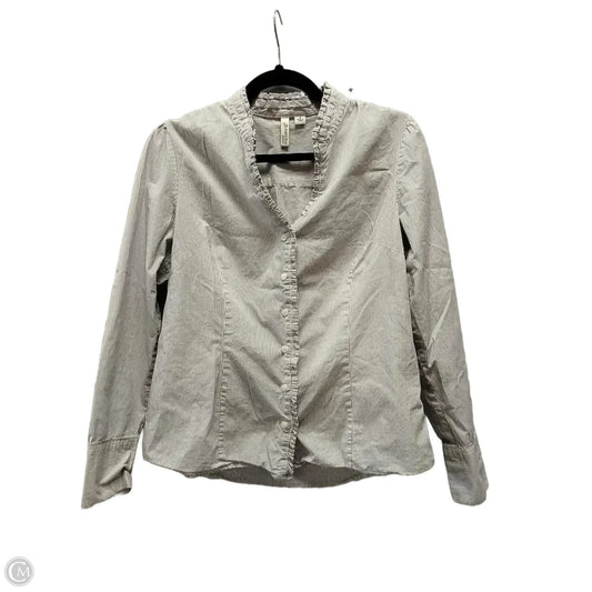 Top Long Sleeve By St Johns Bay In Striped Pattern, Size: M