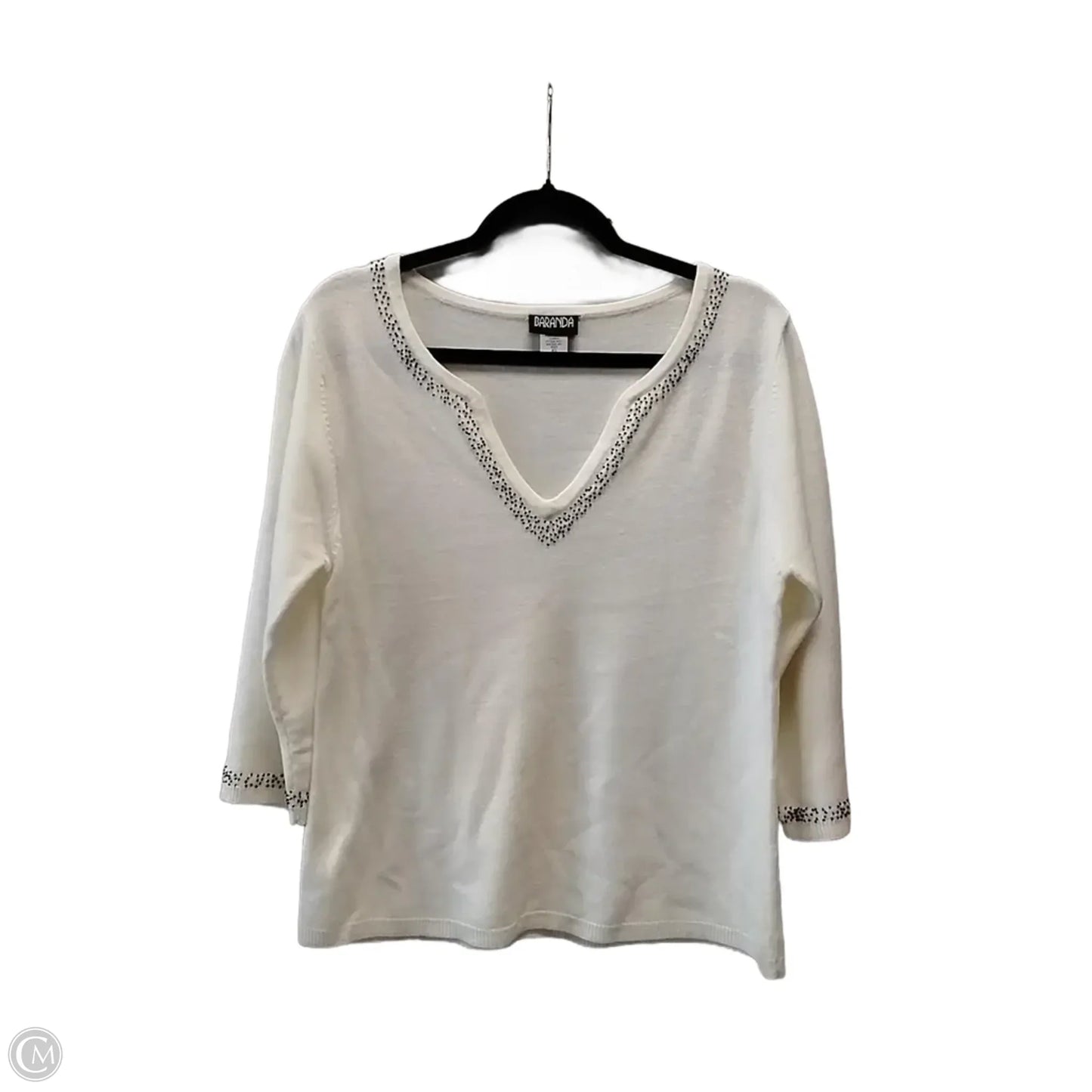 Sweater By Clothes Mentor In Cream, Size: Xl