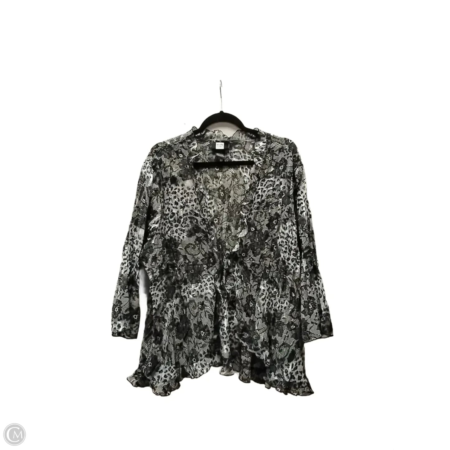Blouse Long Sleeve By Studio 1940 In Animal Print, Size: 4x
