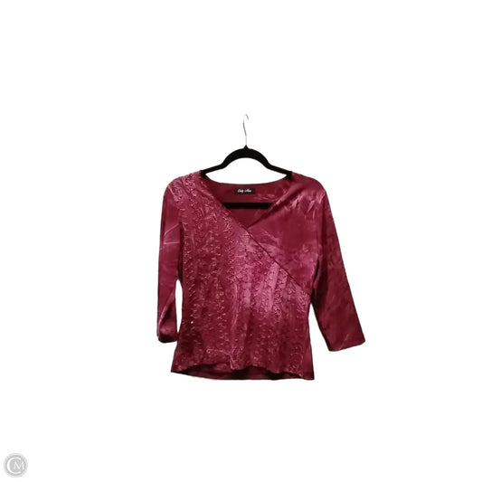 Top Long Sleeve By Clothes Mentor In Red, Size: M