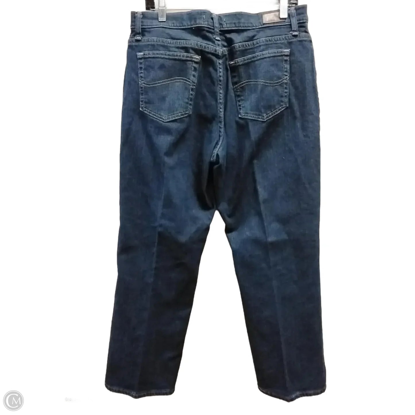Jeans Straight By Lee In Blue Denim, Size: 12