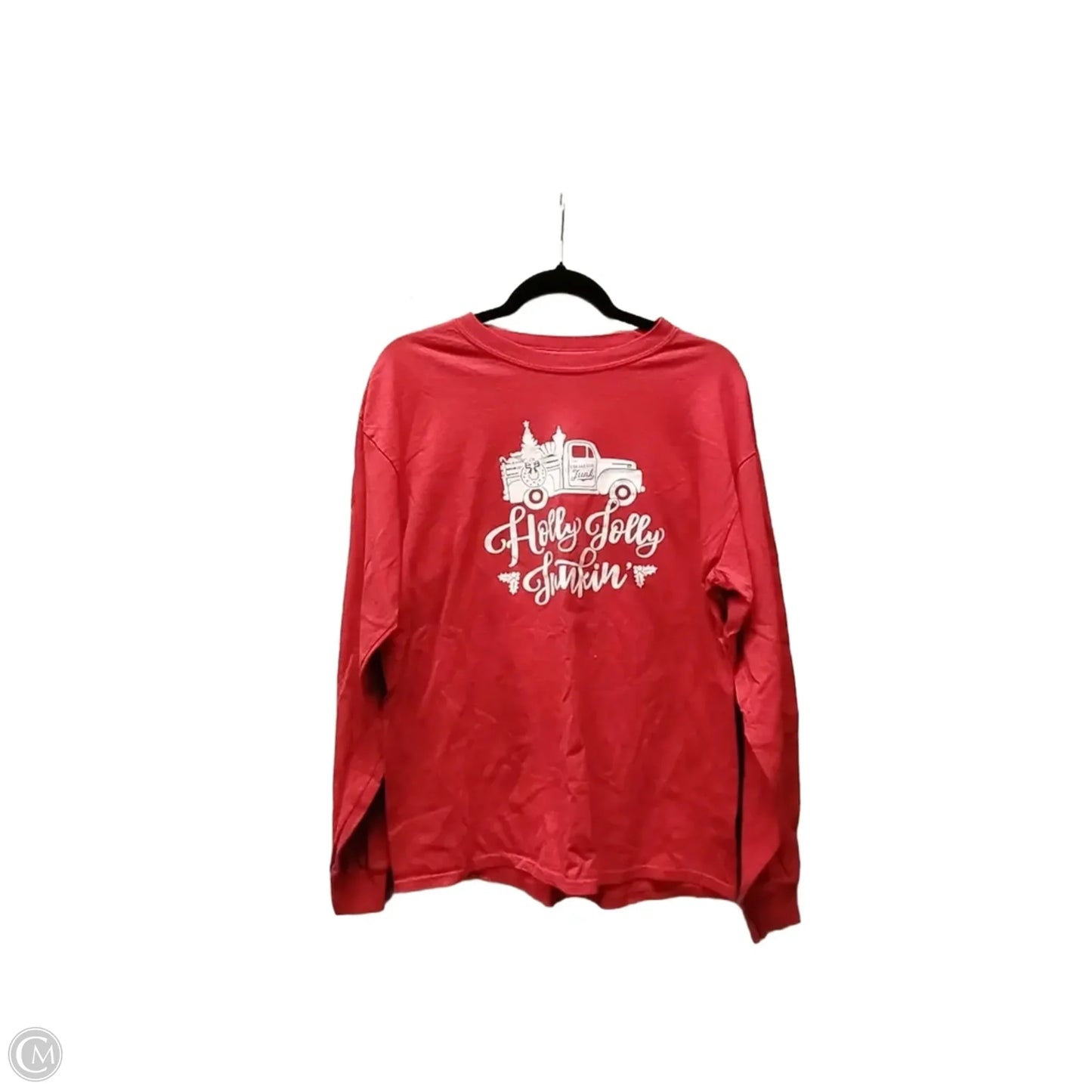 Top Long Sleeve By Canvas In Red, Size: Xl