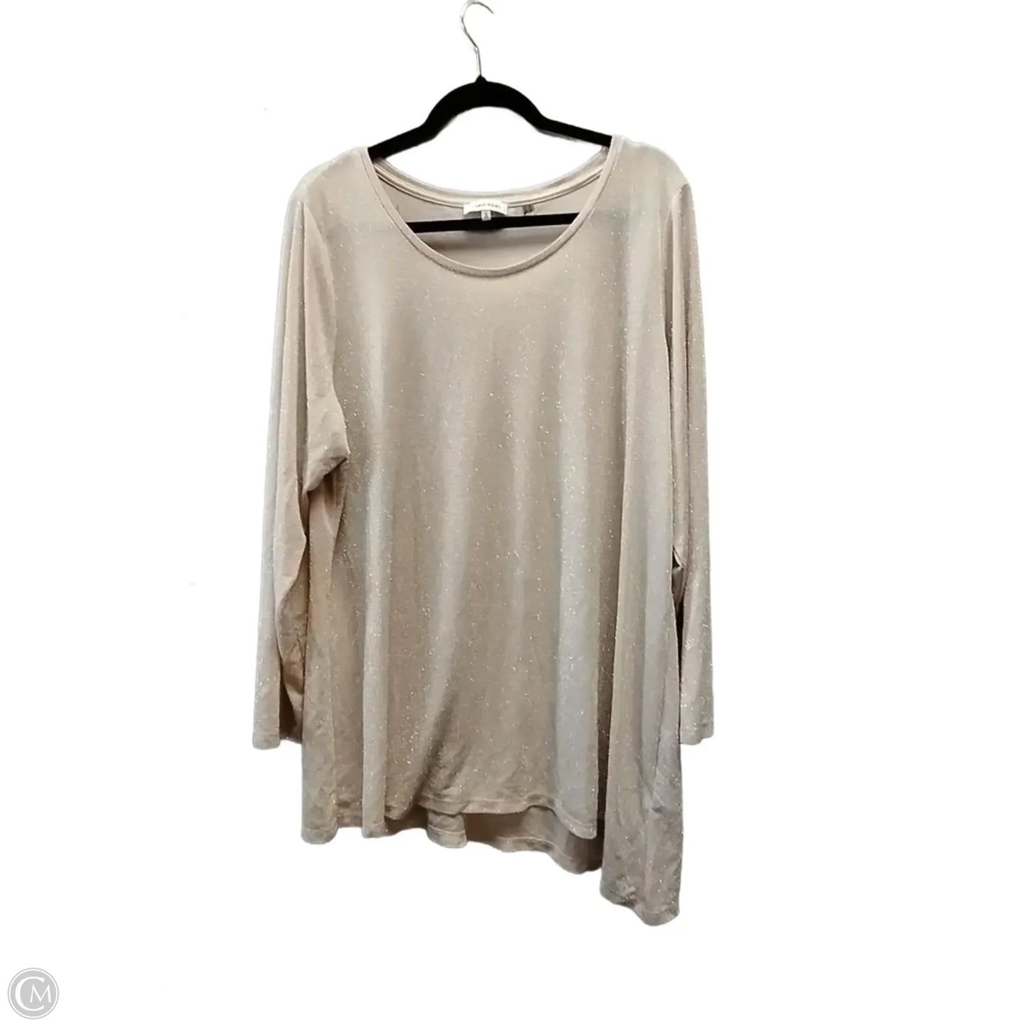 Blouse Long Sleeve By Calvin Klein In Pink, Size: 1x