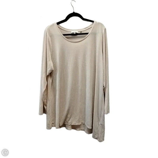 Blouse Long Sleeve By Calvin Klein In Pink, Size: 1x