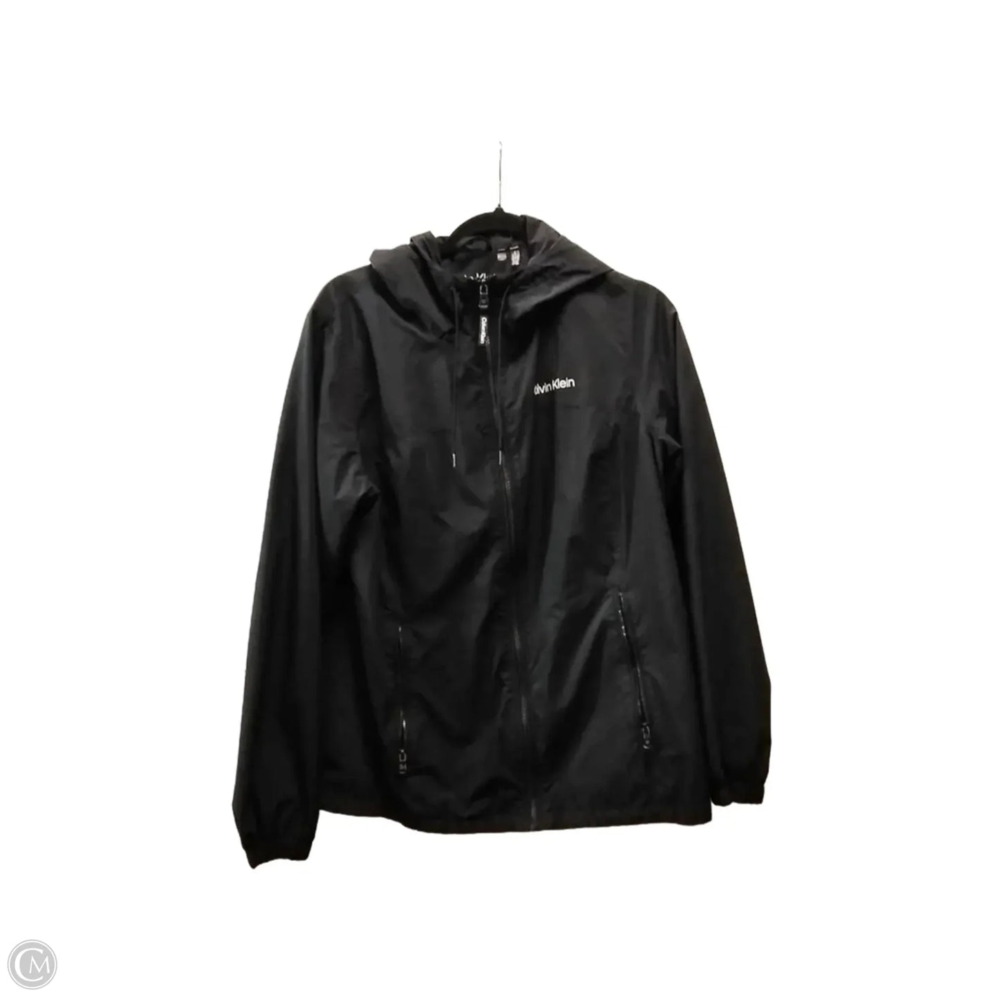 Jacket Windbreaker By Calvin Klein In Black, Size: M