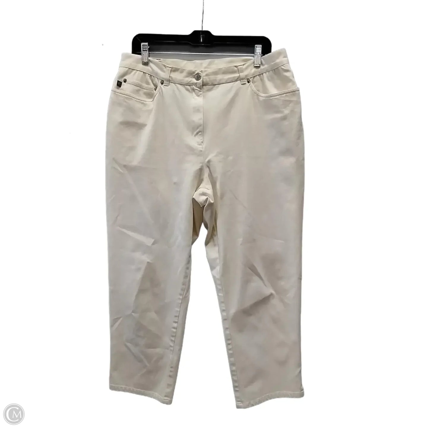 Jeans Straight By Lauren By Ralph Lauren In Cream, Size: 16