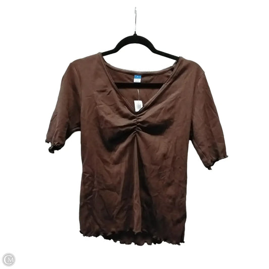 Top 3/4 Sleeve By Old Navy In Brown, Size: L