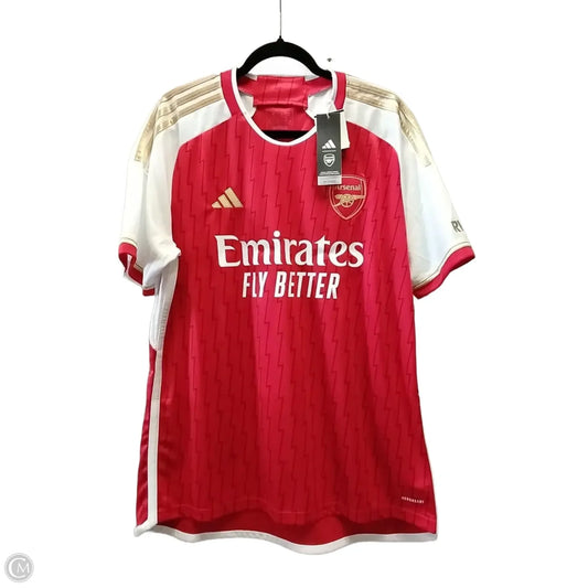 Athletic Top Short Sleeve By Adidas In Red, Size: Xl