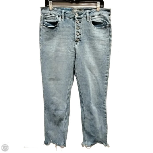Jeans Cropped By Just Usa In Blue Denim, Size: 12