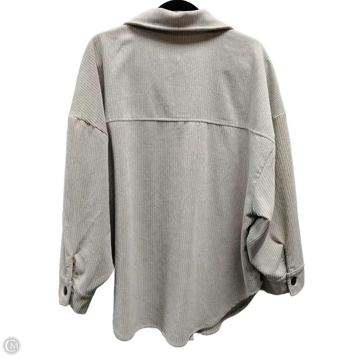 Jacket Shirt By Clothes Mentor In Cream, Size: L