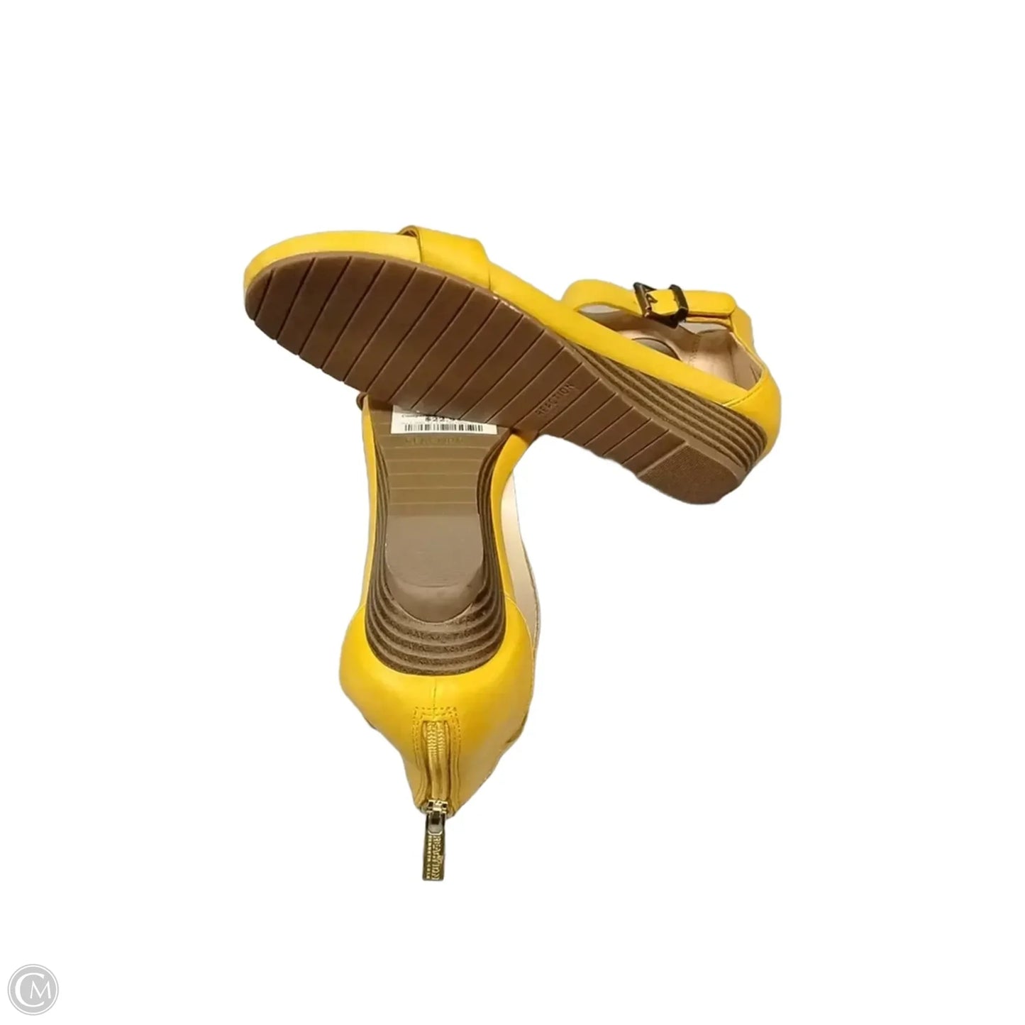 Sandals Heels Wedge By Kenneth Cole In Yellow, Size: 8