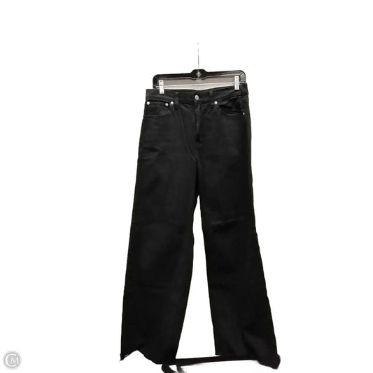 Jeans Wide Leg By Gap In Black Denim, Size: 8