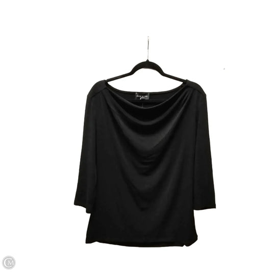 Blouse 3/4 Sleeve By Premise In Black, Size: M