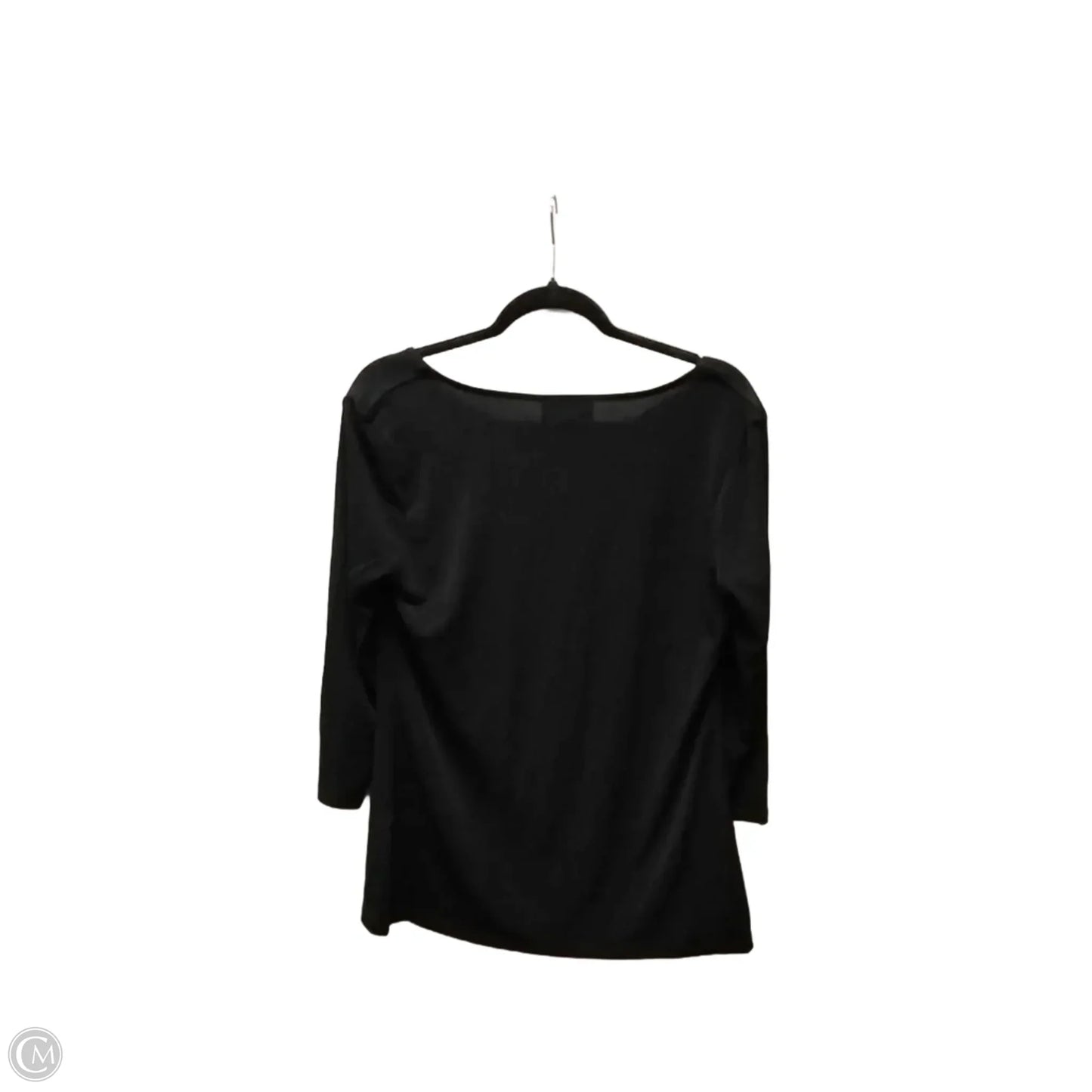 Blouse 3/4 Sleeve By Premise In Black, Size: M
