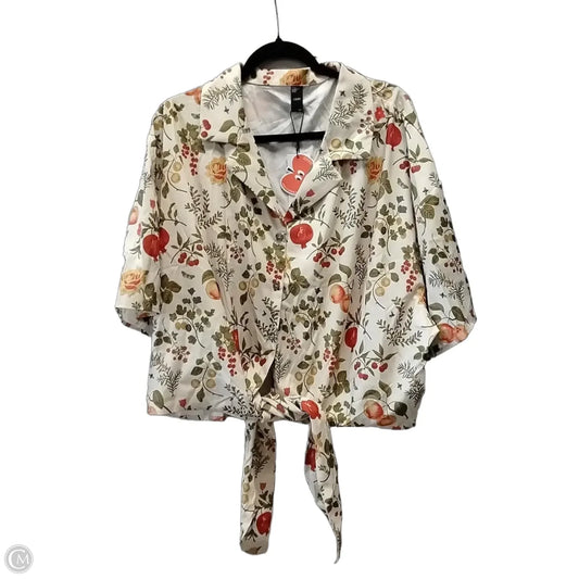 Blouse Long Sleeve By Cider In Floral Print, Size: 3x
