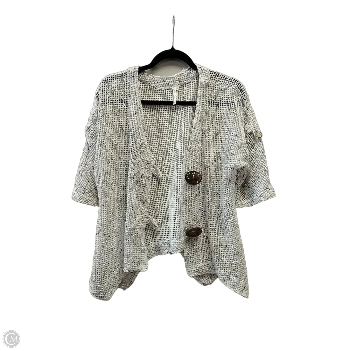 Sweater Cardigan By Lulu B In Grey, Size: M