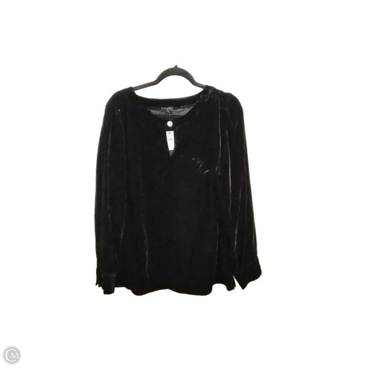 Top Long Sleeve By Talbots In Black, Size: Xsp