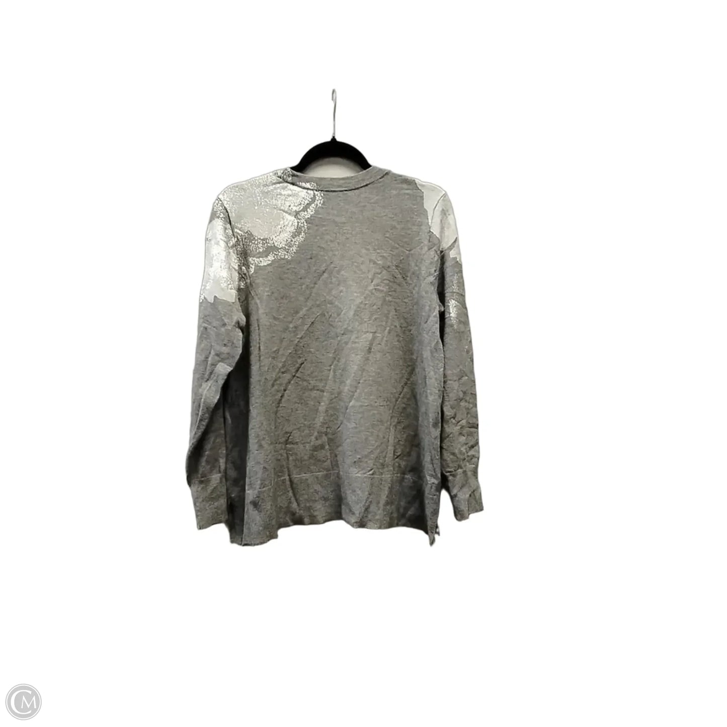 Sweater By Chicos In Grey, Size: L