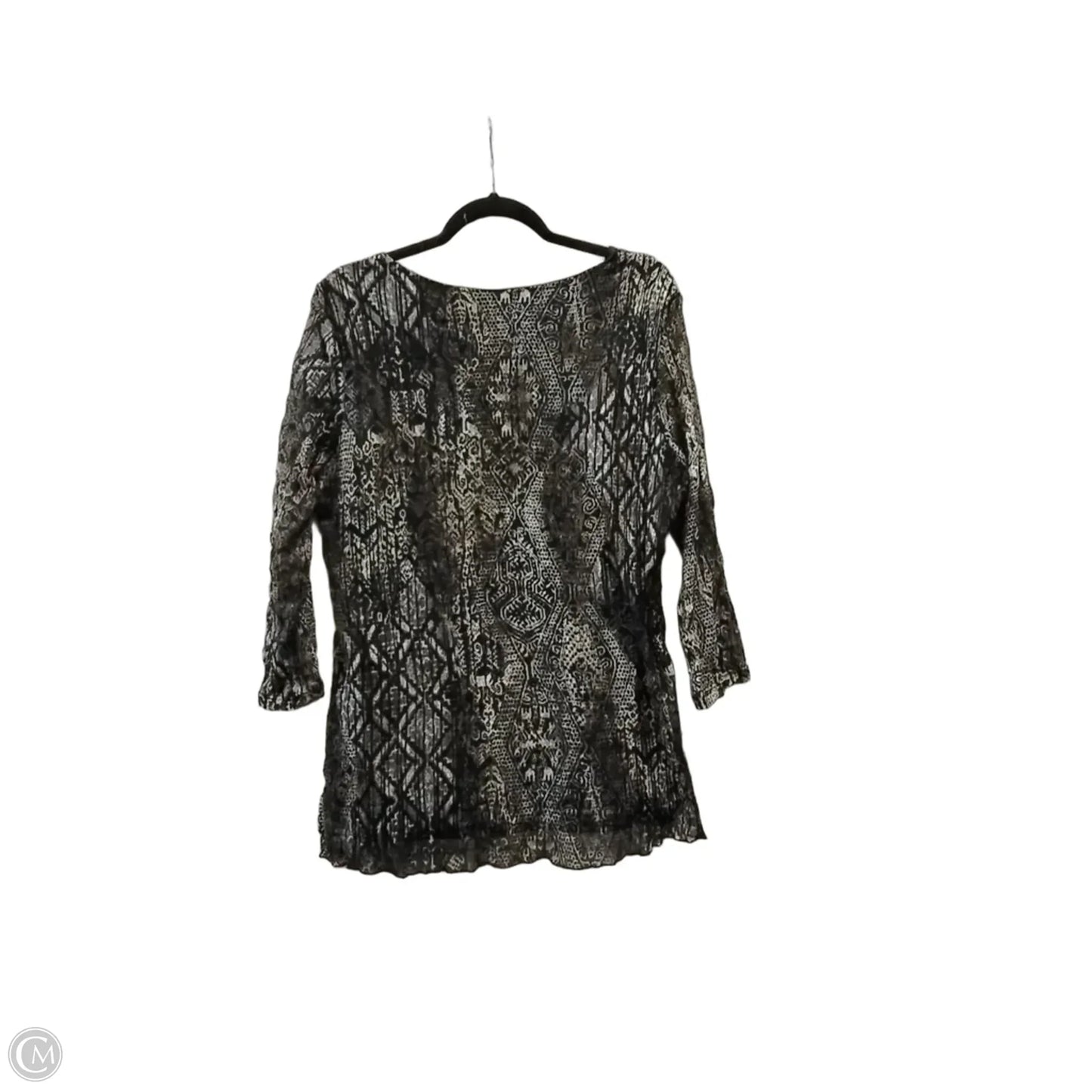 Top Long Sleeve By Coldwater Creek In Snakeskin Print, Size: Xl