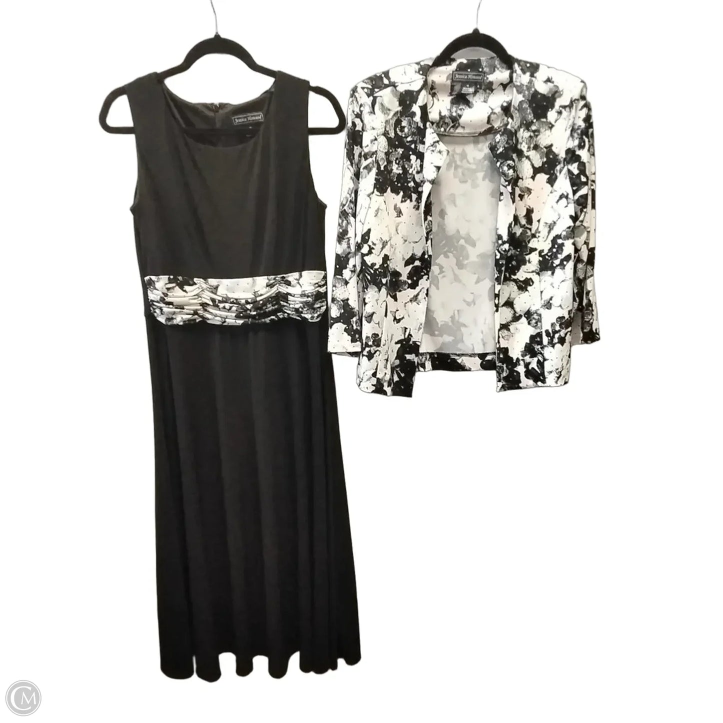 Dress Set 2pc By Jessica Howard In Black & White, Size: 10